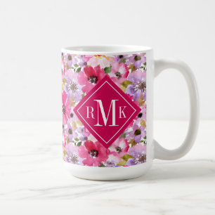 Tillfoga din för sommarvattenfärgen för Monogra Kaffemugg