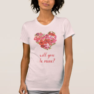 Tillfoga din för vattenfärgblommigten för text t shirt