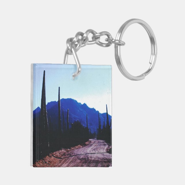 tillfoga din fotorutt 66 (tvåsidiga) Keychain (Vänster Baksida)