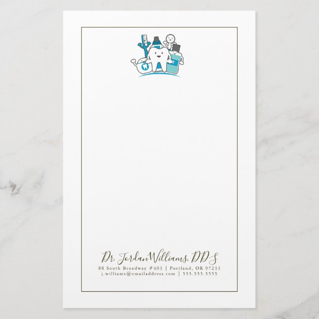 Tillfoga din kända | den rena tandligan brevpapper (Framsida)