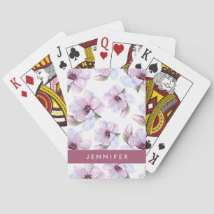 Tillfoga din kända romantiska blommönster casinokort