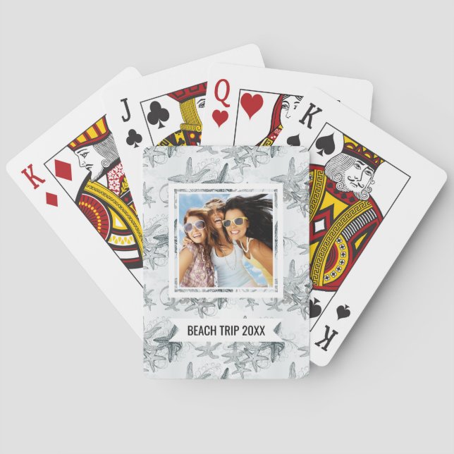 Tillfoga din kända | sjöstjärna på havsmönster spelkort (Baksidan)