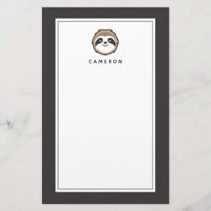 Tillfoga din kända   Slothmaskot Brevpapper