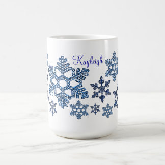 Tillfoga din kända snöflingormugg kaffemugg