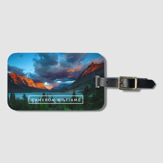 Tillfoga din kända | soluppgång på St Mary sjön Bagagebricka (Framsida horisontal)