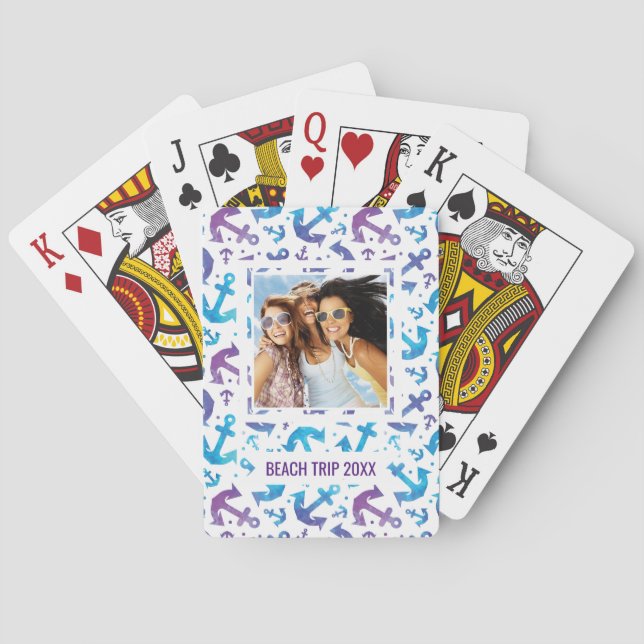 Tillfoga din kända | Tiefärg ankrar mönster 2 Casinokort (Baksidan)