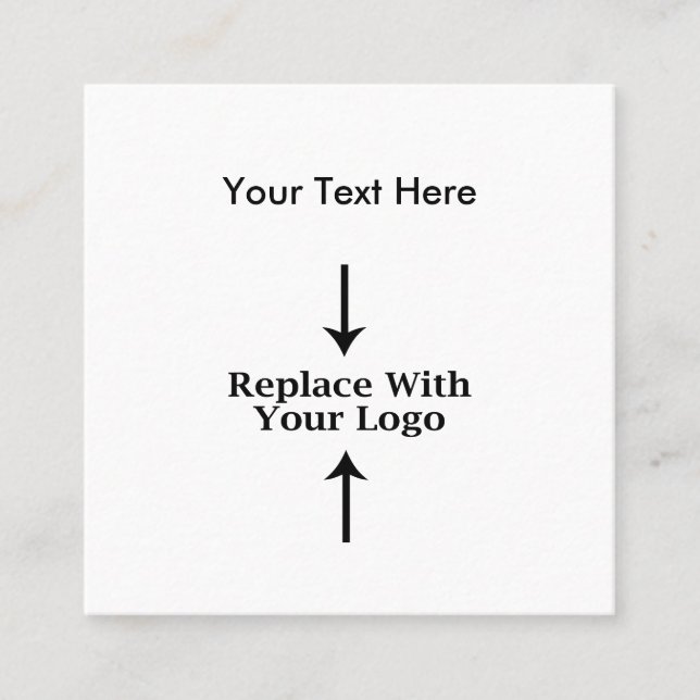Tillfoga din logotyp fyrkantigt visitkort (Framsida)