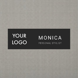 Tillfoga din Minimalistsvart för logotyp | Namnbricka