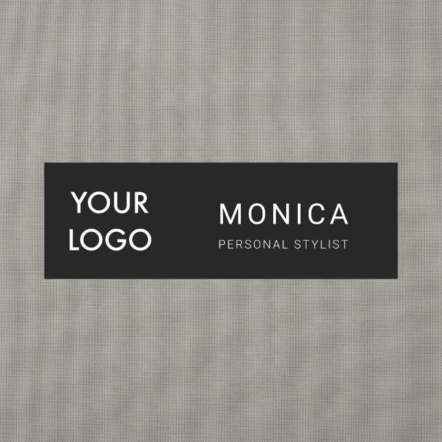 Tillfoga din Minimalistsvart för logotyp | Namnbricka (Skapare uppladdad)