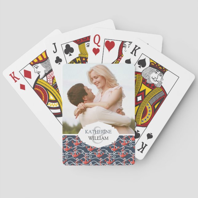 Tillfoga din nautiska kända | ankrar och casinokort (Baksidan)