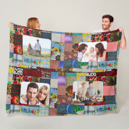 TILLFOGA DIN PHOTOS-PATCHWORK FLEECEFILT