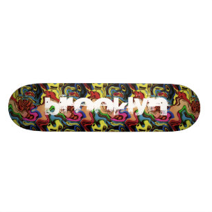 Tillfoga din stadsgrafittiabstrakt skateboard bräda 20,5 cm