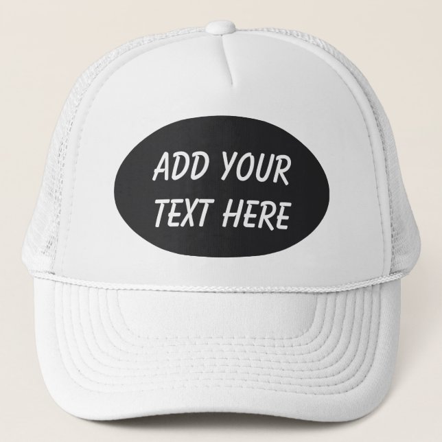 TILLFOGA DIN TEXT HERE-HAT TRUCKERKEPS (Framsida)