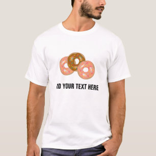 Tillfoga dina frostade Donuts för egen text T-shirt