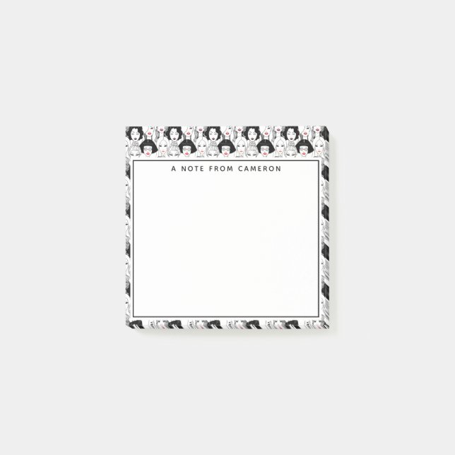 Tillfoga dina kända | kvinnor med läppstiftmönster post-it block (Framsida)