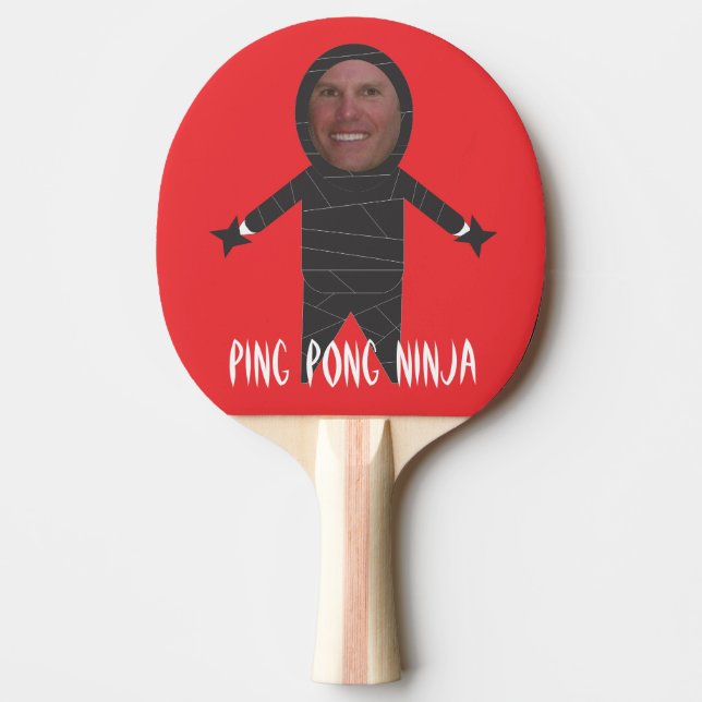 Tillfoga ditt ansikte som den roliga pingen Pong Pingisracket (Framsidan)