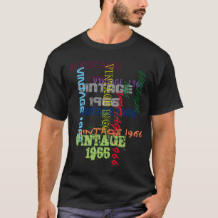 Tillfoga ditt daterar typografifödelsedag t-shirt