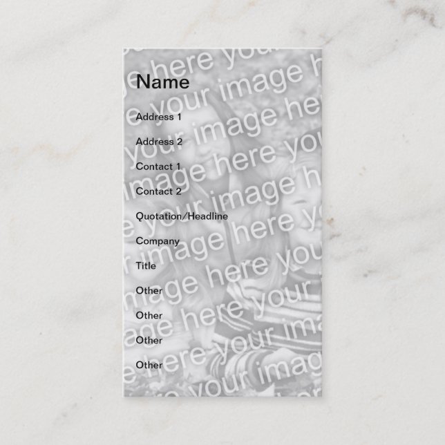 Tillfoga ditt egna foto visitkort (Framsida)