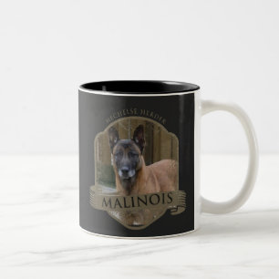 Tillfoga ditt foto Malinois - den belgiska herden Två-Tonad Mugg
