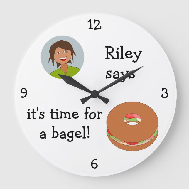 Tillfoga ditt foto: 'Tajma för en Bagel Stor Klocka (Framsida)
