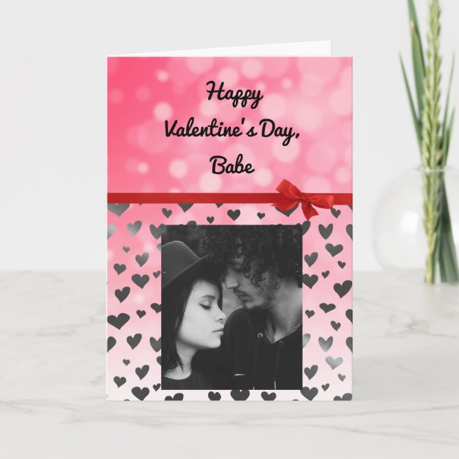 Tillfoga ditt foto till denna valentin dagkortet kort (Framsida)