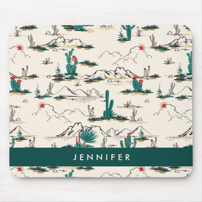 Tillfoga ditt kända | blomma suckulentmönster musmatta (Framsidan)