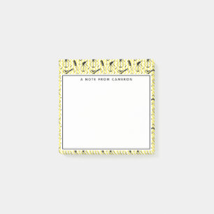 Tillfoga ditt kända gula frisörverktygmönster post-it block