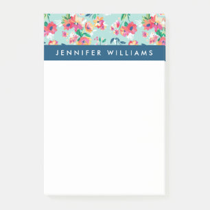 Tillfoga ditt kända målade blommamönster post-it block