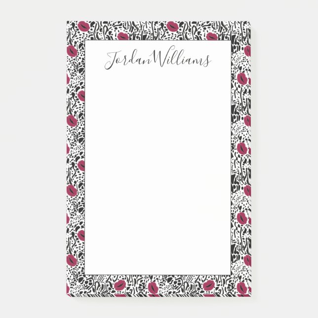 Tillfoga ditt kända | moderna mönster för post-it block (Framsida)