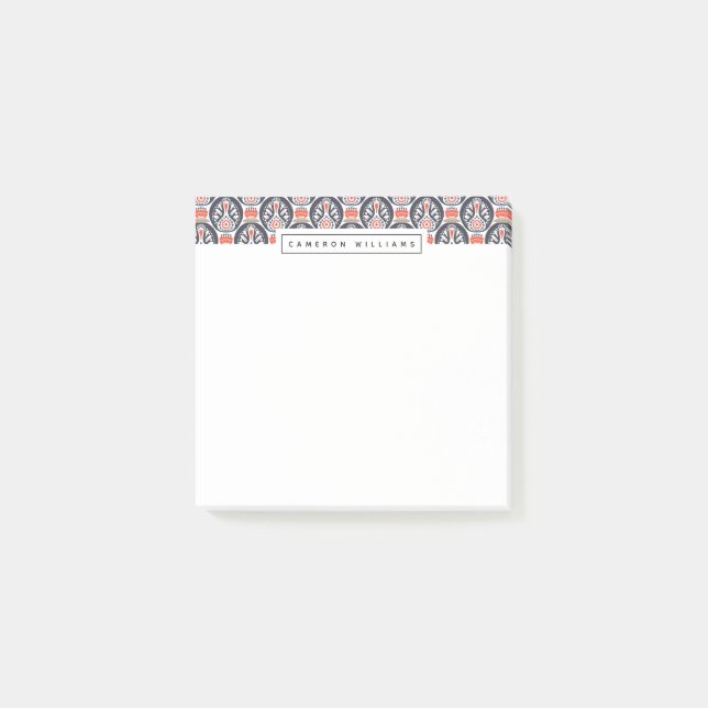 Tillfoga ditt kända mönster | blommigtTurkiet för Post-it Block (Framsida)