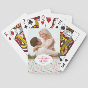 Tillfoga ditt kända Retro Flamingomönster Casinokort