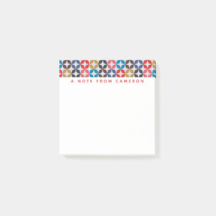 Tillfoga ditt kända Retro vintagestjärnamönst Post-it Block