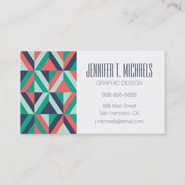 Tillfoga ditt känt | Mitt--Århundrade moderna Visitkort (Framsida)