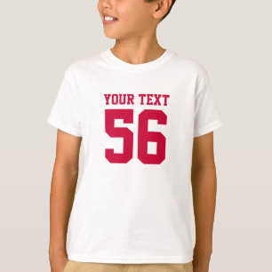 Tillfoga ditt namn numrerar den beställnings- t shirt