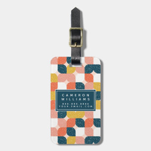 Tillfoga ditt Retro geometriska mönster för känd   Bagagebricka