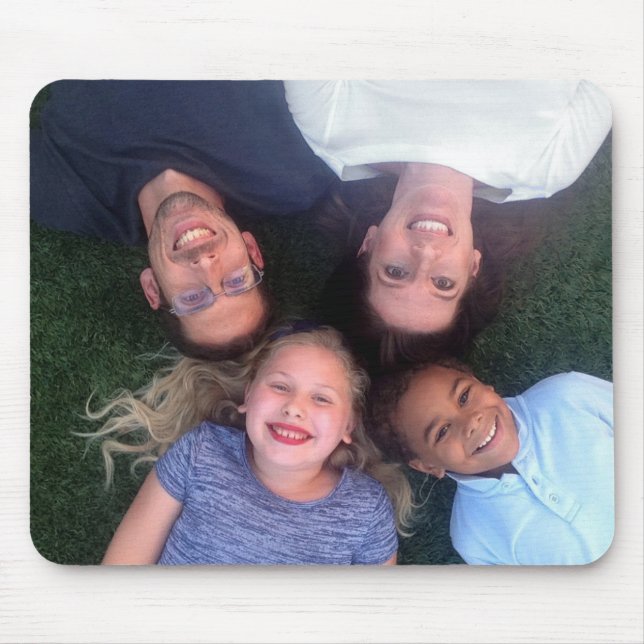 Tillfoga familjbilden för att personifiera din mus musmatta (Framsidan)