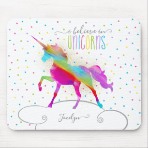 Tillfoga glitter för unicornen för musmatta