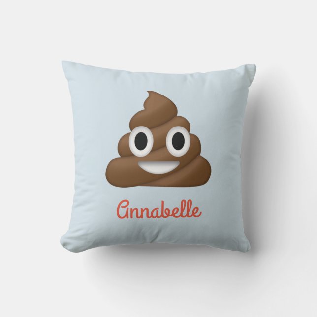 Tillfoga namnpersonligpoopen Emoji kudder Kudde (Framsida)