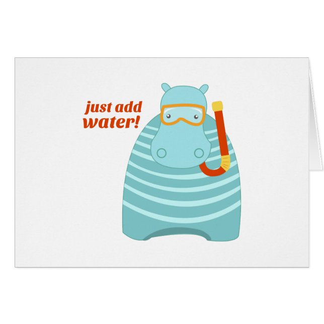 Tillfoga precis vatten hälsningskort (Framsidan Horizontal)