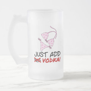 Tillfoga precis vodka frostat ölglas