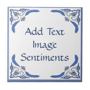 Tillfoga text belägger med tegel, den holländska kakelplatta