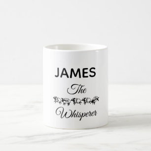 Tillfogar rolig gullig typografi för fårWhispere Kaffemugg
