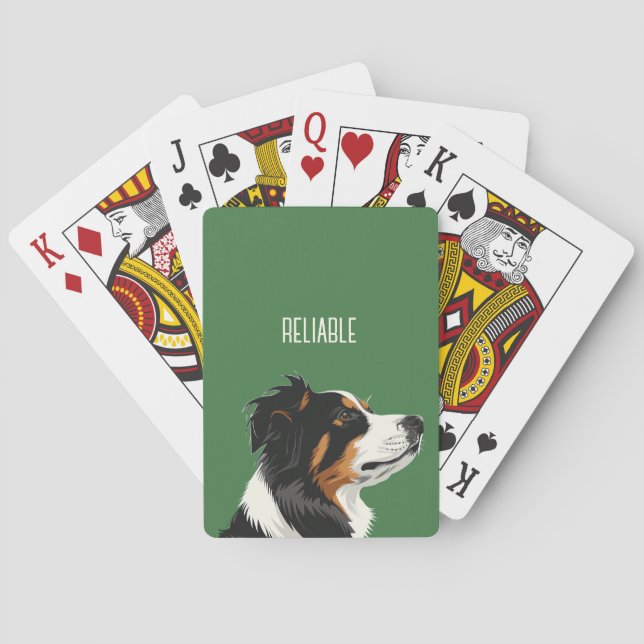 Tillförlitlig Australian shepherd Casinokort (Baksidan)