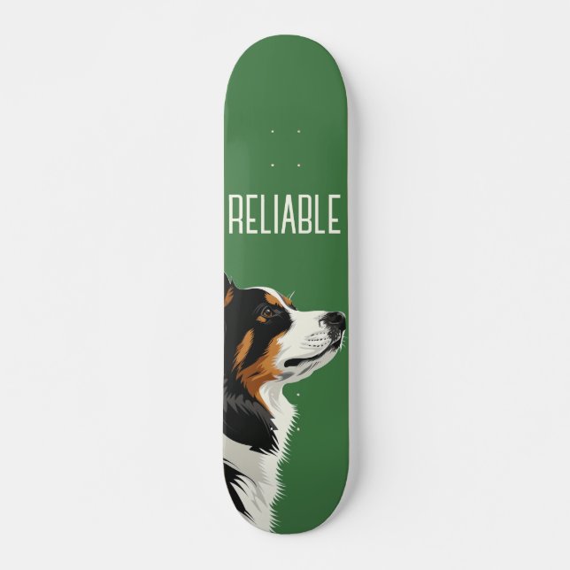 Tillförlitlig Australian shepherd Mini Skateboard Bräda 18,5 Cm (Framsida)