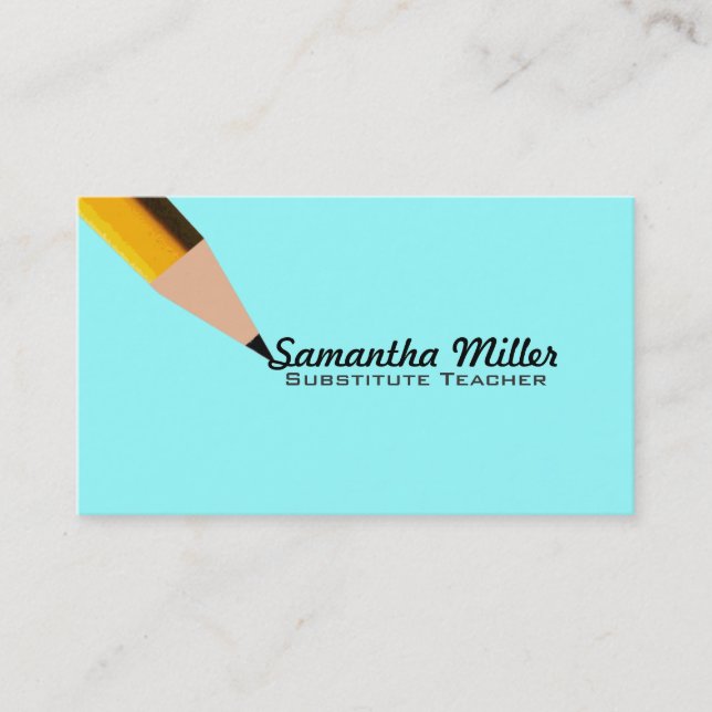 Tillförordnade lärarevisitkortar visitkort (Framsida)