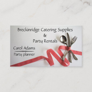 Tillförsel för partyplanner- och händelsecatering visitkort