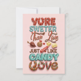 Tillfredsställ din söta tand med Kärlek - oemotstå Tack Kort