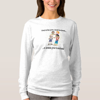 "Tillfredsställelse garanterad" lång muff T-tröja Tee Shirt