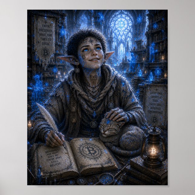 Tillfredsställelse / Vårdare / Heliga Biblioteket Poster (Framsidan)