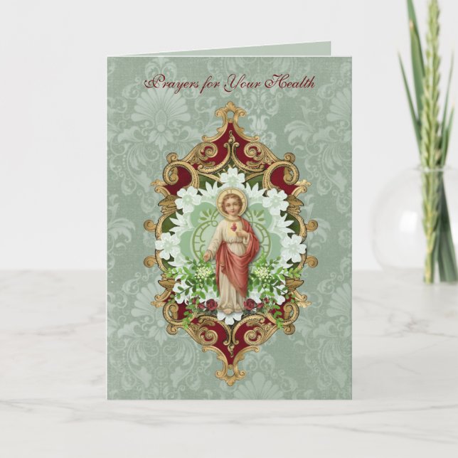 Tillfriskna religiös Jesus Maria Memorare-bön Kort (Framsida)